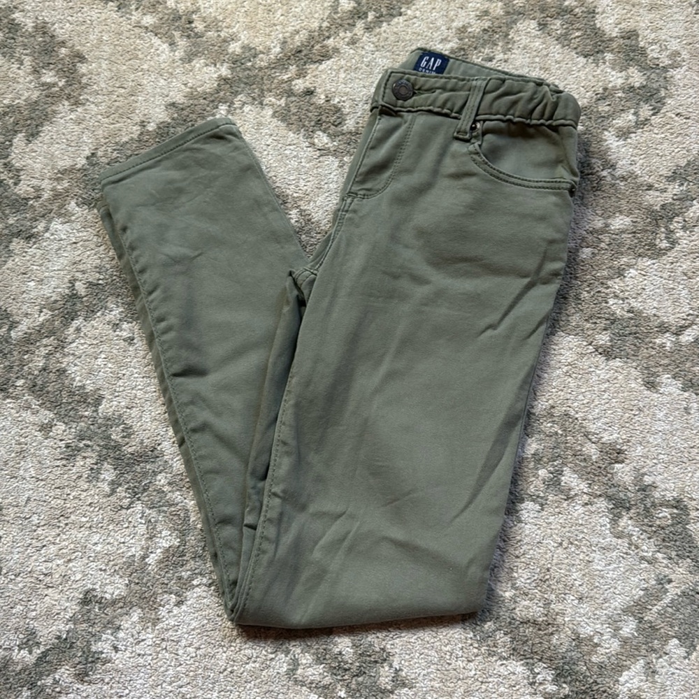 Girl’s Gap super skinny green jeans
